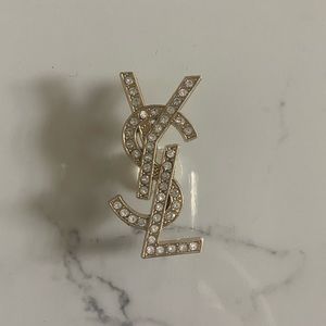 Gold designer logo crocs charms